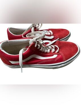 Vans Old Skool Shoes racing red women’s size 9 men’s size 7.5